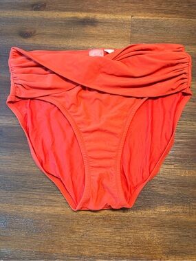 CALIA by Carrie Underwood Coral-Orange Twist Bikini Bottoms